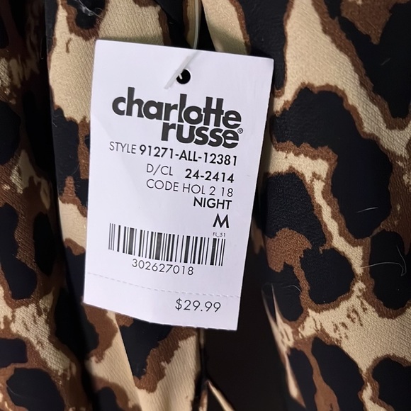 Charlotte Russe Leopard Print Long Sleeve Dress - Picture 5 of 5